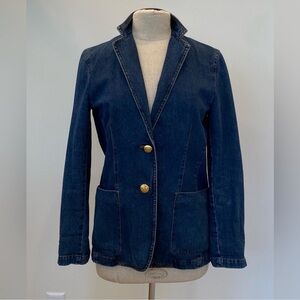 Ralph Lauren denim blazer size small gold buttons